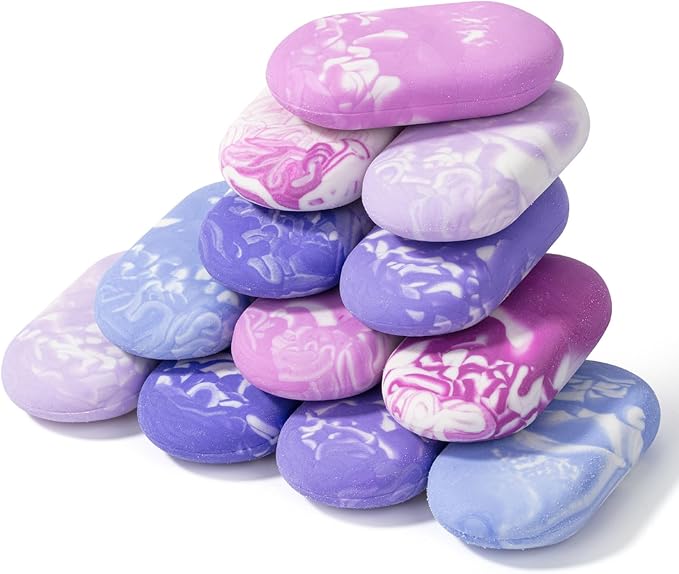 Mr. Pen- Marble Pencil Erasers, 12 Pack, 1" x 2" | Soft Rubber Marble Pencil Erasers for School, Office, Art Sketching, Homework, Exams, Clean Smudge-Free Correction