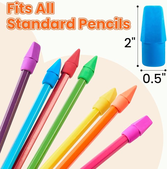 60 Pack Erasers for Kids, Sooez Pencil Top Erasers, Eraser Caps, Cap Toppers Small Cute Drawing Erasers, Classroom Must Have for Teacher & Student, Back to School Supplies