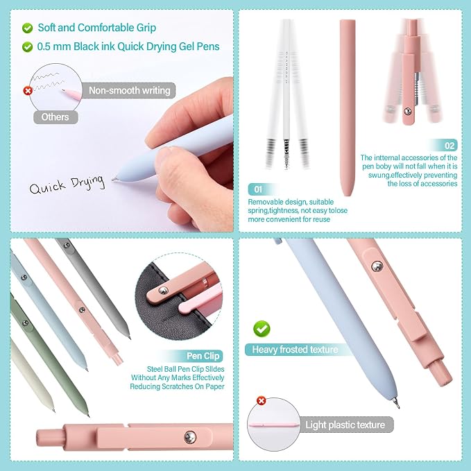 Jutom 38 Pcs Book Annotation Kit for Bible Journaling Study, Aesthetic Highlighters Pens, Index Tabs, Sticky Notes, Markers for Annotating Books Bible Page Tabs Supplies(Retro Color,Square)