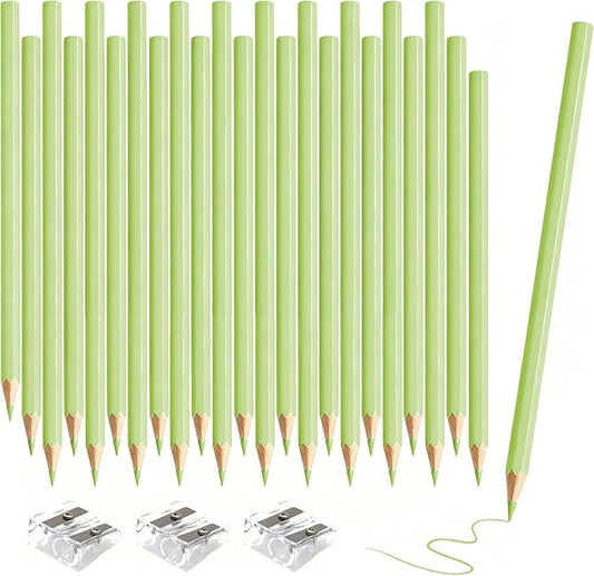 36 PCS Macaron Green Colored Pencils Pre Sharpened Pencil 2 HB - Ideal for Checking, Grading, Tests & Office/School Supplies