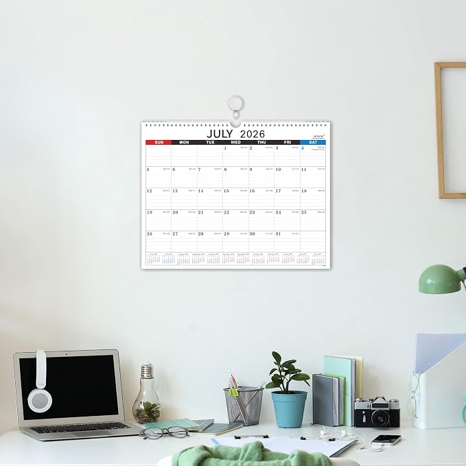 Calendar 2026-2027, 18 Months from July 2026 to December 2027,11.5" x 14.6", with Julian Date