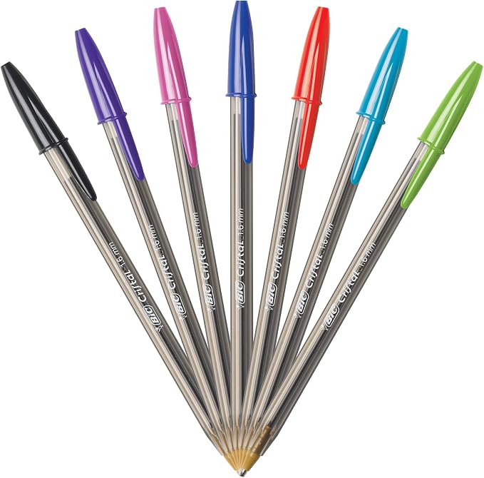 BIC Cristal Xtra Bold Ballpoint Pens, Bold Point (1.6 mm), School Supplies for Color-Coded Notes, 24-Count Pack in Assorted Colors