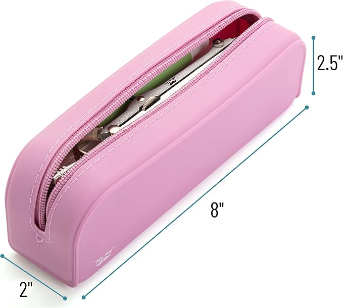 Mr. Pen- Silicone Pencil Case, Aesthetic Pencil Bag for Women, Makeup Pouch | Multifunctional Pouch for Stationery, Cosmetics and Electrical Goods Storage