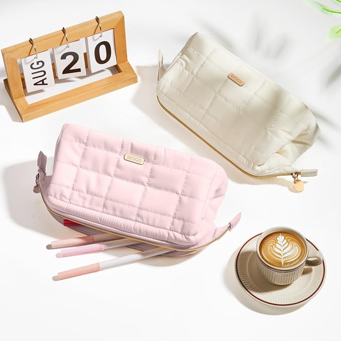 Sooez Large Pencil Case Pouch, Soft Pencil Bag with Zipper, Pen Bag Wide Opening, School Supplies Cute Pencil Case for Girls Boy Men Women, Soft Green