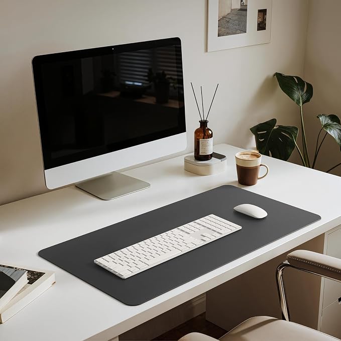 Jotsome Leather Desk Pad Mat, Non-Slip Desk Blotter Pad - Desk Protector for Office, Home, Laptop, and Desktop
