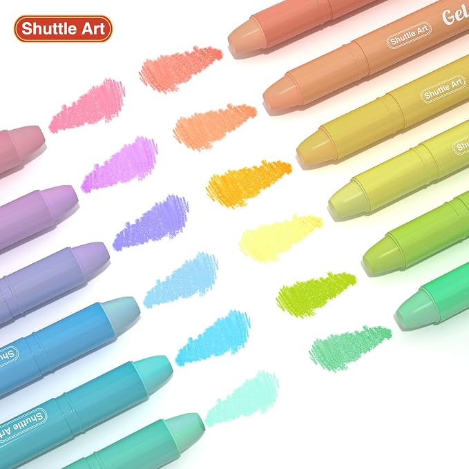 Shuttle Art Bible Highlighters and Pens No Bleed, 12 Pastel Colors Gel Highlighters No Bleed Through, Bible Journaling Supplies, Great for Journaling Highlighting and Studying