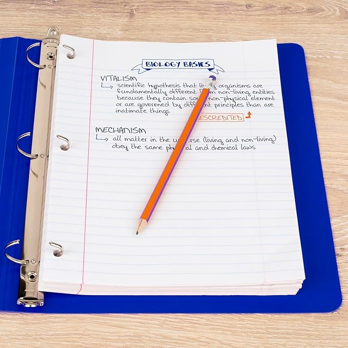 Mead Loose Leaf Paper,Wide Ruled Filler Notebook Paper,8" x 10-1/2",200 Sheets,Fits 3-Ring Binder (15200),(Pack of 2)