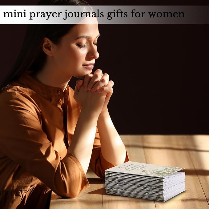Ctosree 50 Pcs Bible Verse Prayer Journal Notebook for Women Christian Notepads Gifts Mini Inspirational Religious Note Pads for Sunday School Back to School Church Pastors Wife Teacher (Beige)