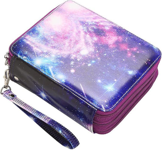 Portable Colored Pencil Case-72 Slots Colored Pencil Case Organizer with Zipper for Watercolor Pens or Markers, Pencil Case Organizer for Artist