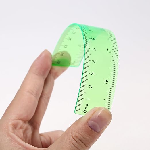 Ruler 6 Inch,Rulers for School,Rulers Bulk for Classroom,8 Pack for Kid Transparent Multicolor Rulder