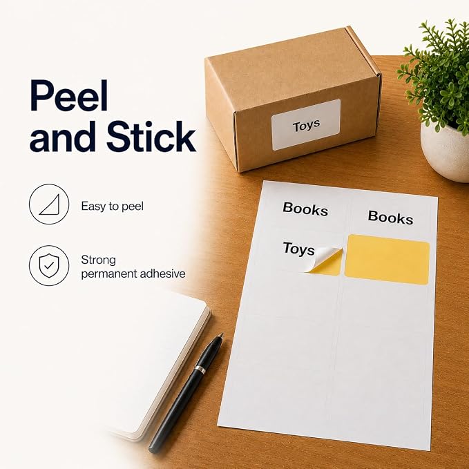 (2" x 4") 30 Sheets, Printable White Sticker Labels, Laser/Inkjet Printing - Matte, 10 per Page
