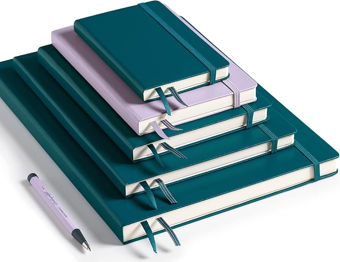 LEUCHTTURM1917 - Notebook Hardcover Paperback B6+ - 219 Numbered Pages for Writing and Journaling (Black, Plain)
