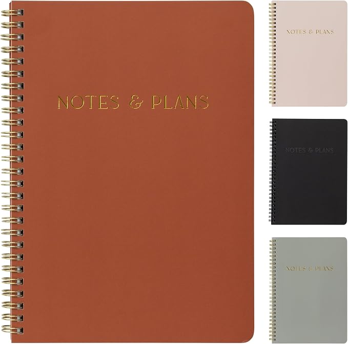 Beautiful Daily Planner And Notebook With Hourly Schedule - Aesthetic Spiral To do List Notepad to Easily Organize Your Tasks And Appointments - Stylish Book And School Or Office Supplies For Women