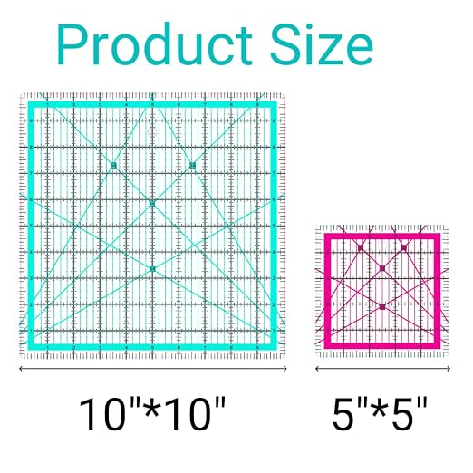2 Quilting Rulers,Square Quilting Rulers(5", 10"),Quilting Square Rules | Quilting Rulers Square,Square Rulers,Quilting Squares