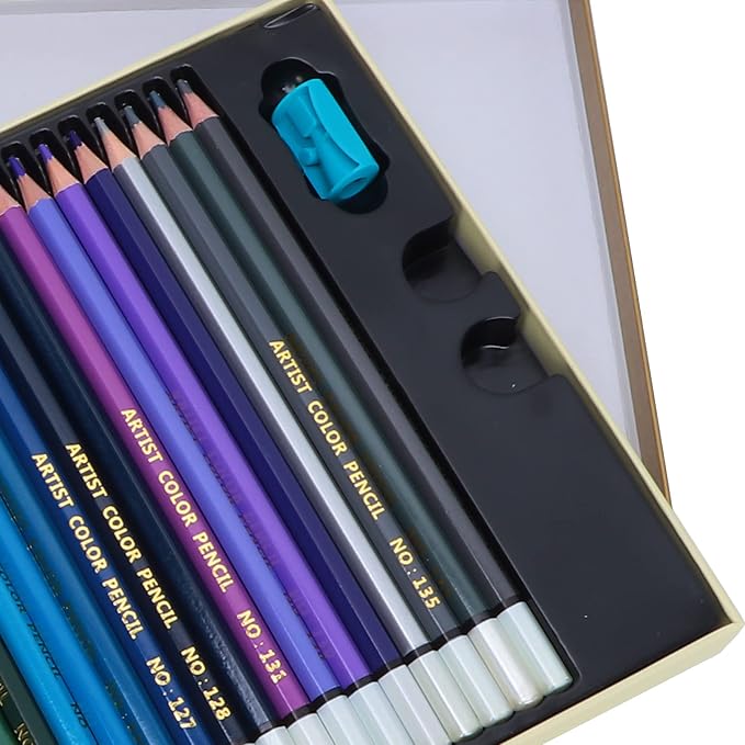 Pastel Colors Colored Pencils Set, Oil Pastel Pencils for Artists, Colored Pencils Oil Based Soft Core Color Pencils Set For Painting Sketching (72 color lead)