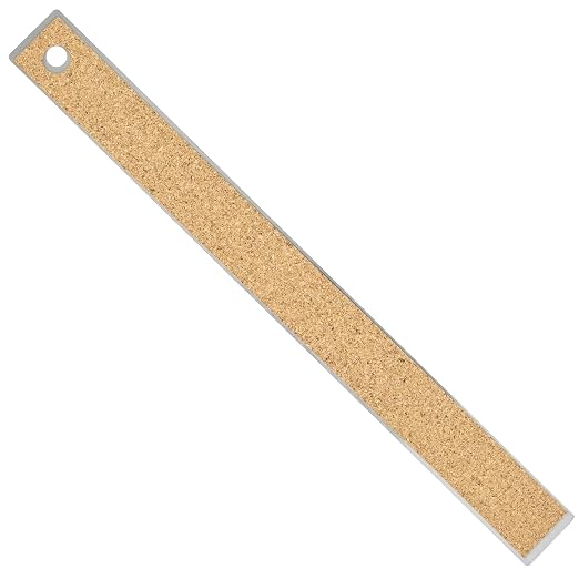 Pacific Arc Stainless Steel Ruler with Inch and Pica Measurements, 12 Inches Cork Backed