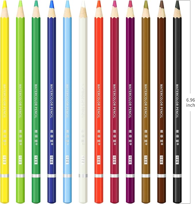 XDT Color Pencils 12 Piece Set, Soft Core Color Pencils, Pro Art Coloring&Drawing Supplies, Ideal For Kid Beginner Student Adults Artist