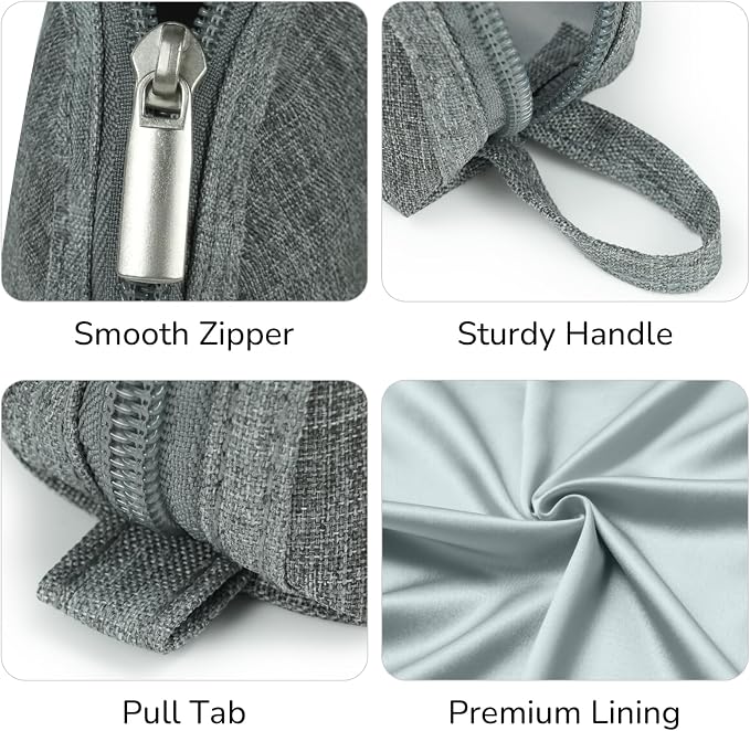 Gloppie Pencil Pouch - Practical Pencil Case, Aesthetic Simple Pencil Bag, Small Pen Holder, Back to School Supplies for Girls Boys, Grey
