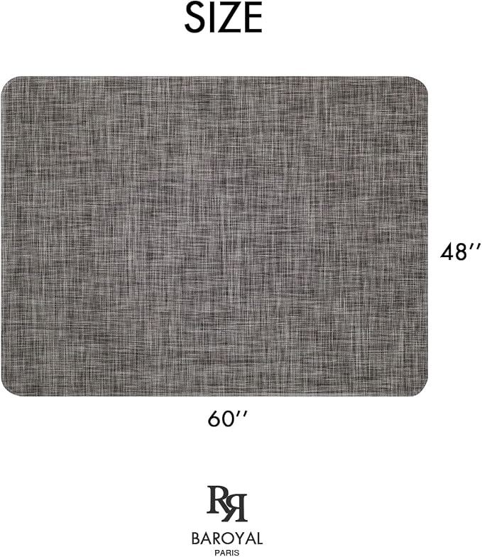 BARoyal Office Chair Mat for Hardwood Floor Under Desk Computer Rolling Chair Mat for Wood/Tile Floor Non-Slip Heavy Duty Desk Rug PVC Plastic Hard Floor Protector 48" x 60"(Gravel)
