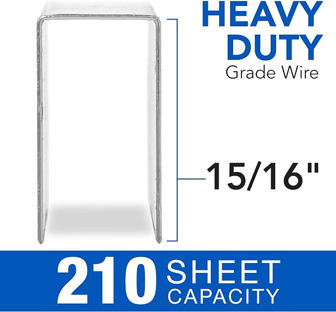 Swingline Staples, Heavy Duty, 15/16" Length, 210 Sheet Capacity, 100/Strip, 1000/Box, 1 Pack (35320)