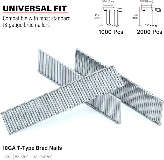 HAUTMEC 9600 Pcs Heavy Duty Staples with Remover, T50 1/4" 18GA Brad Nails
