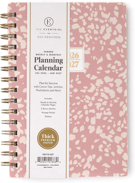 Blue Sky 2026-2027 Weekly & Monthly Academic Planner, 5"x8", Bengala | July 2026 - June 2027, Flexible Cover, Wirebound, Laminated Tabs, Storage Pocket, Stickers, Academic Year, The Everygirl