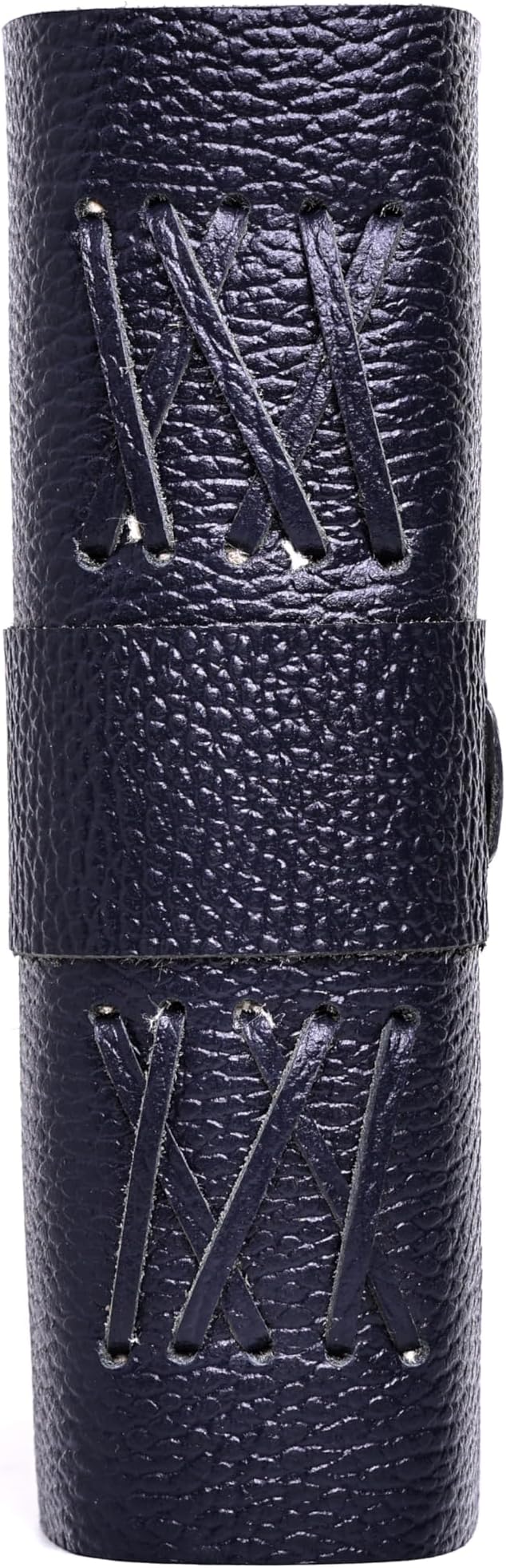 Leather Bound Vintage Journal for Women & Men – Book of Shadows – Lock Closure – 200 Pages of Antique Deckle Edges Handmade Paper (Italian Blue, 6 x 4 inches)