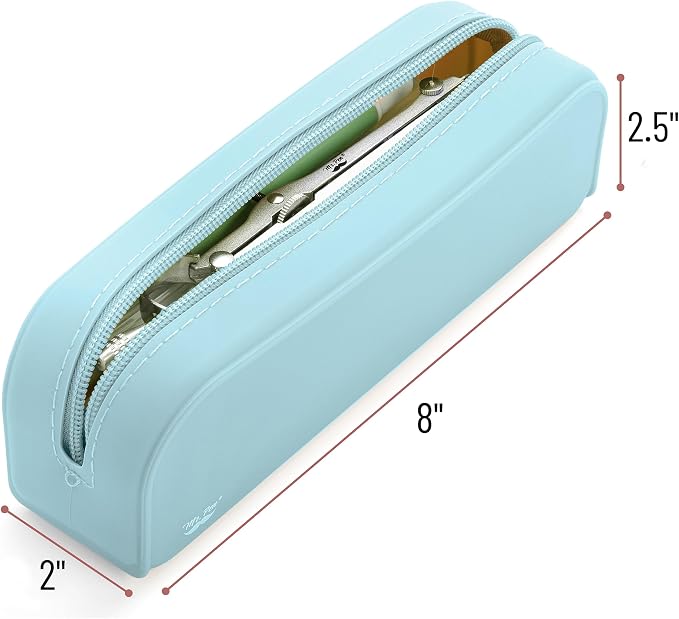 Mr. Pen- Silicone Pencil Case, Aesthetic Pencil Bag for Women, Makeup Pouch | Multifunctional Pouch for Stationery, Cosmetics and Electrical Goods Storage