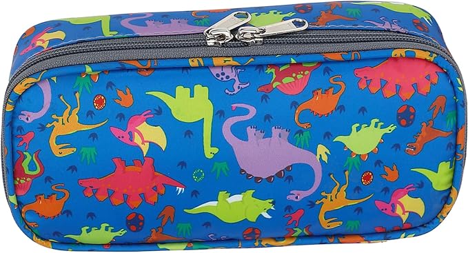 FlowFly Large Capacity Pencil Case for Kids, Boys & Girls – Zippered Multi-Functional Pen Pouch, Soft & Portable Pencil Bag for School, Teens, Students, Dinosaur