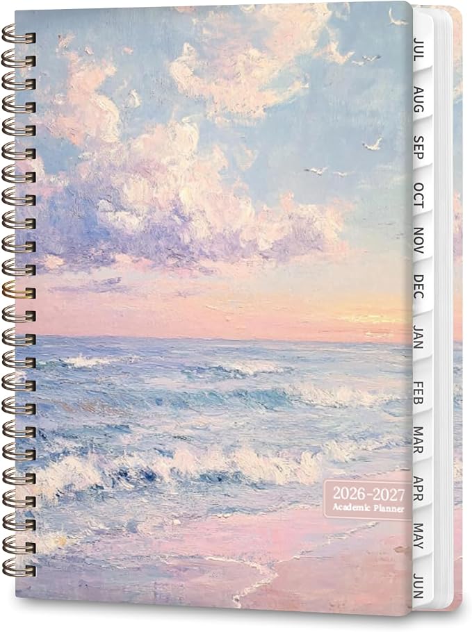 Planner 2026-2027, Weekly and Monthly Academic Year Calendar Planner, July 2026 - June 2027, Daily Agenda Book for Office School Supplies, A5(6.3'' x 8.5'')