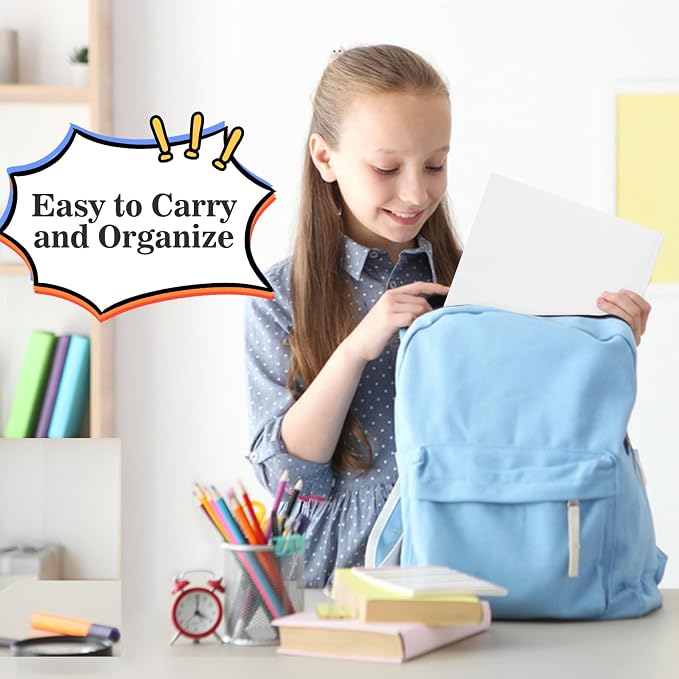 60-Pack Plastic Folders with Pockets and Prongs, 2-Pocket Poly Folders with 3 Fasteners Holds 8-1/2" x 11" Paper for School/Office/Home, White