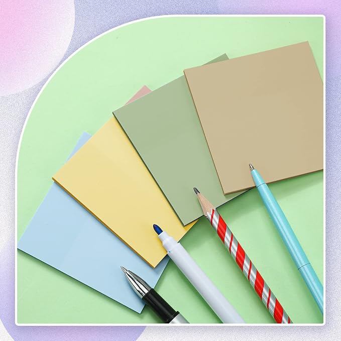 Jetec 500 Sheets Transparent Sticky Notes Bulk 3x3 Pastel See Through Sticky Notes Clear Books Annotation Tabs Bible Study Supplies Self Adhesive Waterproof Translucent Memo Pad for Office Reading