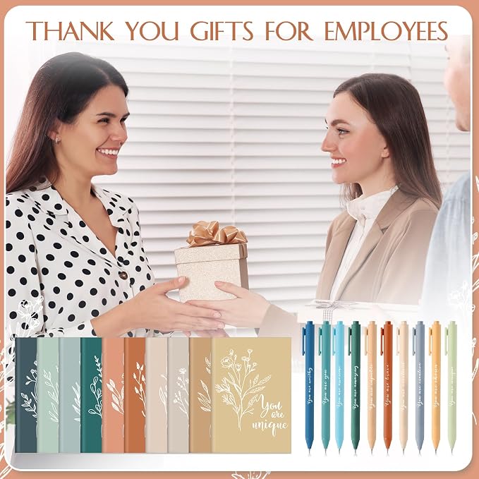 Affrolling 60 Pcs Inspirational Notebooks Bulk Motivational Mini Notepads with Pen Aesthetic Back to School Gift for Students Teacher Nurse Employee Coworker Office Classroom Rewards (Bright Colors)