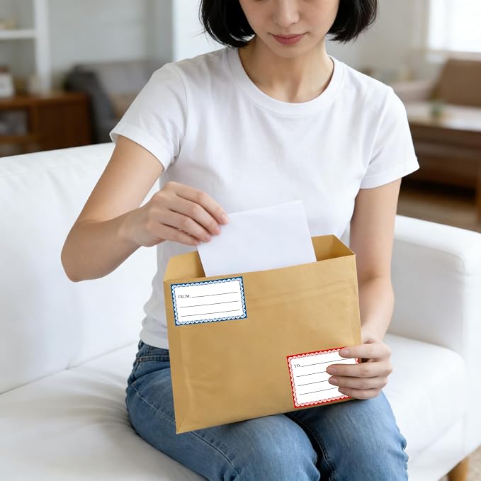 to from Address Mailing Labels, 300PCS Shipping Stickers for Package | 3.5"x4.5", Self Adhesive, for Gift, Mailing Box, Envelopes