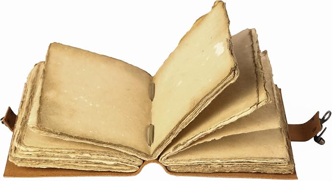 Vintage Leather Journal Handmade Buffalo Deckle Edge Paper – Leather Bound Journal for Women Men Vintage C-Lock Closure Ideal for Writing & Travel for Artists