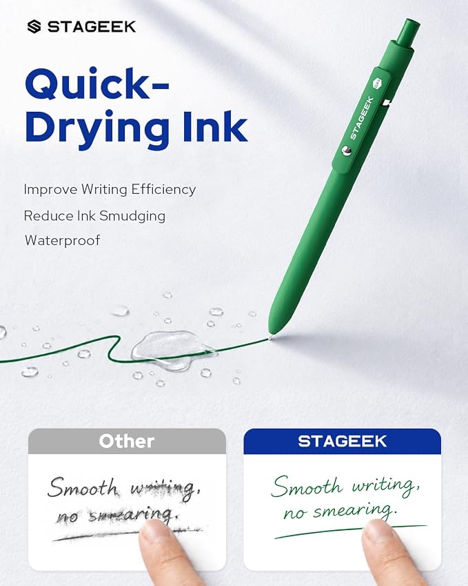 STAGEEK GX3 Colorful Gel Pens, 8 Pcs Colored Pens Fine Point Smooth Writing Pens, 0.7mm Quick Dry Retractable Multi Colored Pens for Journaling,Office,Note Taking, School Supplies, Gifts for Women Men