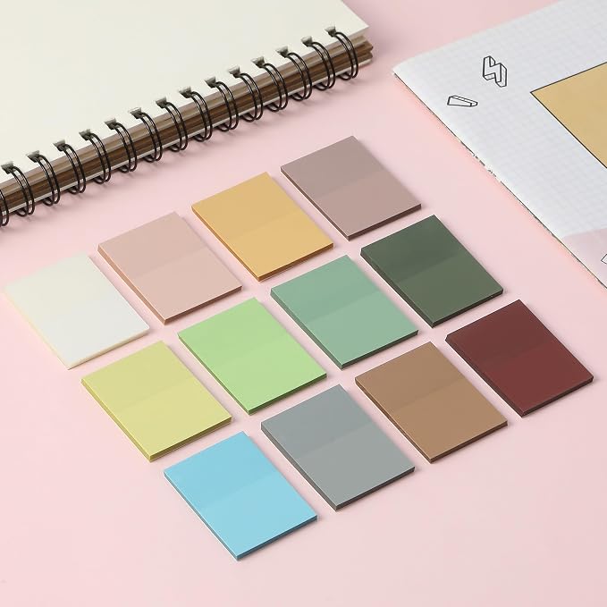 Mr. Pen- Small Transparent Sticky Notes, 1.5" x 2", 12 Pads, 600 Sheets | Vintage, Mini See Through Self-Adhesive Notes Bulk for Bible Journaling and Studying, Water-Resistant, Clean Removal