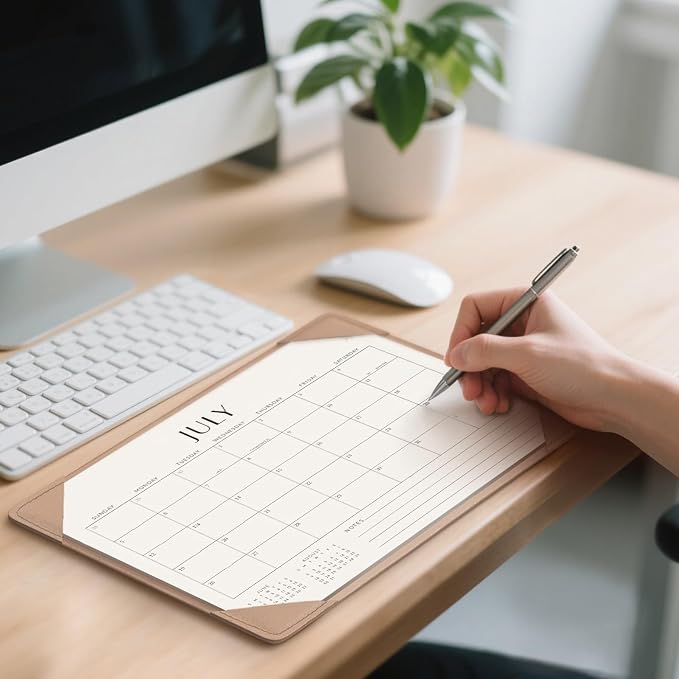Jotsome Desk Calendar 2026 - 2027 with Desktop Mat, Desk Pad Calendar From July 2026 to December 2027 14x10.5 inch, Desk Blotter Calendar for Home Office and School, Easy Planning, Gift for the Holidays, Apricot