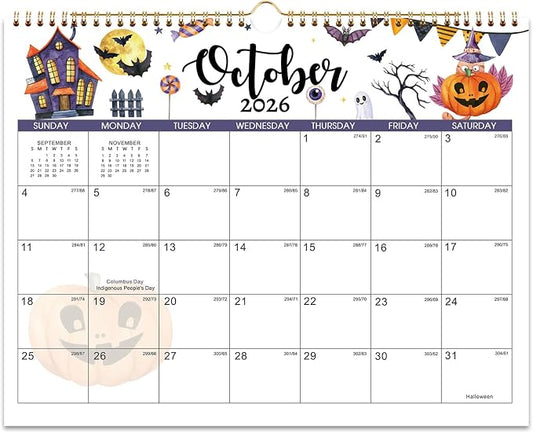 Calendar 2026-2027 - Wall Calendar 2026-2027 from July 2026 to December 2027, 11" x 8.5" 18 Months with Thick Paper + Daily Blocks + Reference Calendars