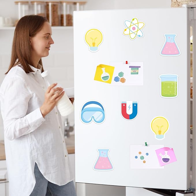 30 Pack Science Sticky Notes - 600 Sheets Science Lab Notepads for Scientist Appreciation Gifts Teacher Reward Prizes Science Week Party Favor Lab School Supplies