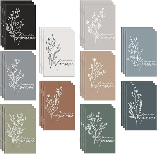 Feifeiya 30 Pcs Motivational Mini Notebooks Bulk Pocket Inspirational Journals Notepads Back to School Gifts Bulk for Teacher Employee Coworker Office Staff Nurse Social Worker(Awesome)