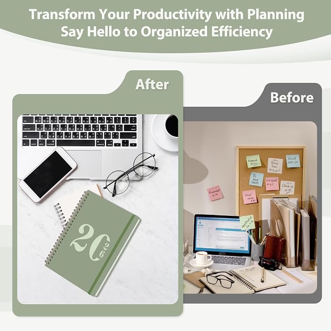 2026 Planner, Weekly and Monthly Calendar Agenda Book, Jan 2026 - Dec 2026, Hardcover Planning Academic Planner for Office School Supplies and Desk Accessories - A5 (6.3'' x 8.5'')