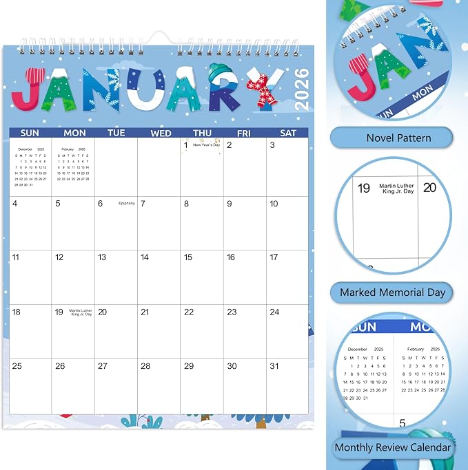 Wall Calendar 2025-2027, Large Calendar 2025-2027 for Wall - Runs From September 2025- June 2027-14" x 11", Perfect for Organizing at Home, Office & School