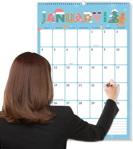SUNEE Wall Calendar 2026 Large 22.75"x15.5", 21 Month (Ends June 2027), Vertical Extra Large Monthly Calendar 2026 for Wall, Cute