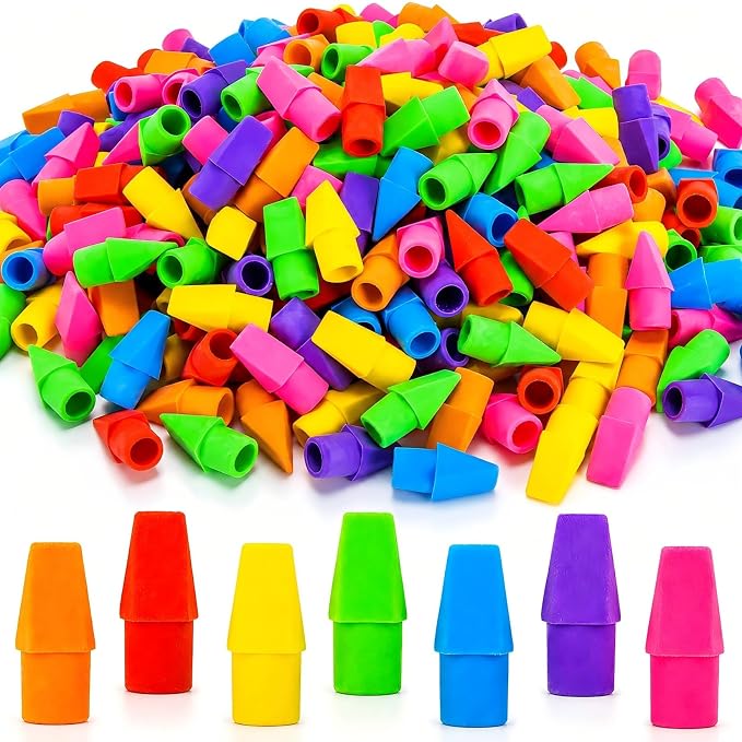 Cap Erasers for Pencils Pulk - 150 Pack Pencil Top Erasers Sukh Pencil Cap Erasers Toppers for Kids Latex Free Assorted Colors School Erasers Caps for Teachers Sudents Classroom Home and Office