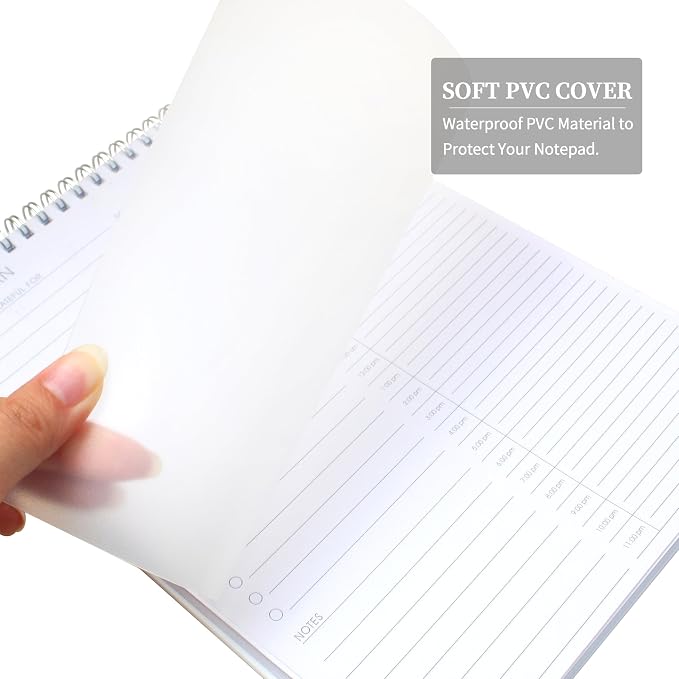 3 Pcs 24 Hour Daily Planner, To Do List for Work & Personal Life, 6.5 x 9.8 | Productivity Planner, Everyday Planner