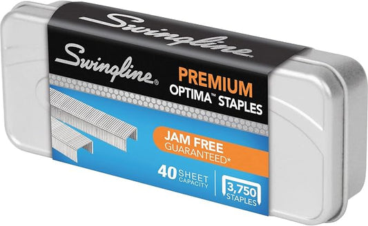 Swingline Staples, Premium for Desktop Staplers, 1/4" Length, 210/Strip, 3750/Box, Jam Free, Optima (35556)