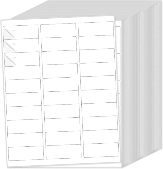 THEBLUETOUCH 15000 pcs Matte White Address Printable Labels, 1" x2-5/8 | 500 Sheets, 30 Labels Per Sheet, Blank Mailing Stickers, Compatible with Laser and Inkjet Printers for Shipping Address Use