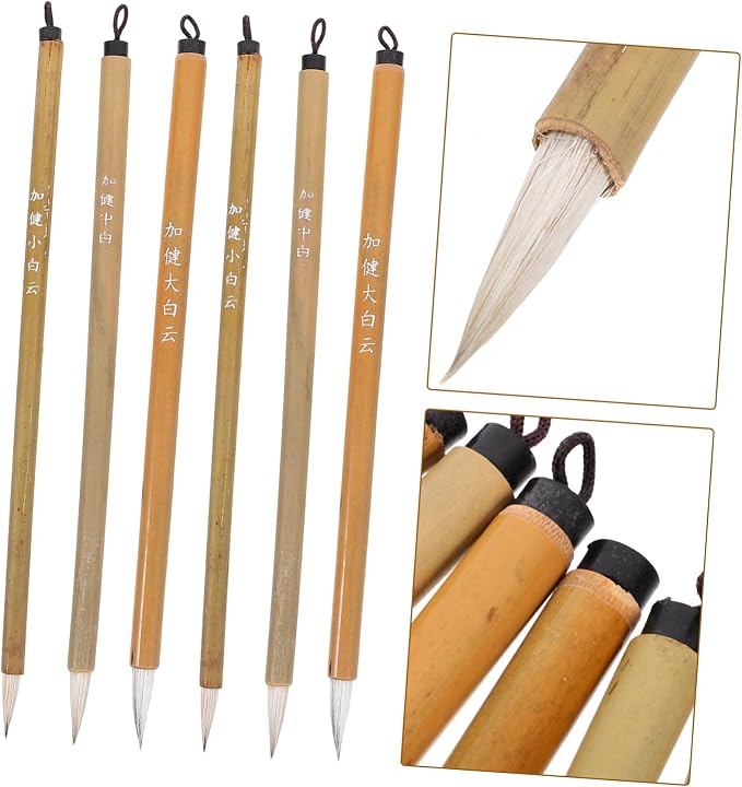 LALAFINA 12 Pcs Chinese Calligraphy Brush Set Sumi Brushes for Ink Traditional Calligraphy Brush Pen for Beginners Writing Drawing Painting 8.66 in