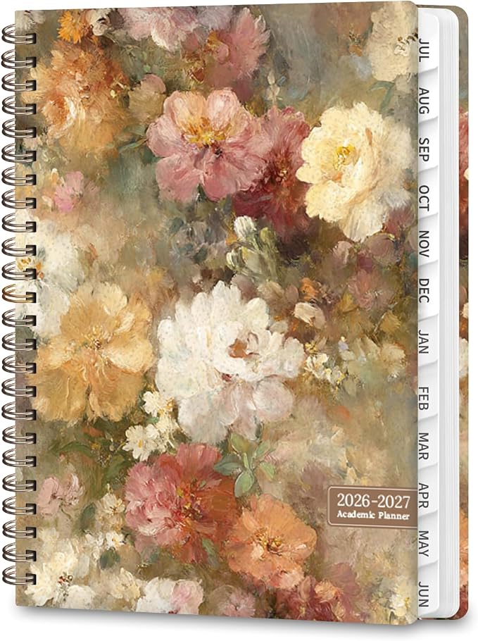 Planner 2026-2027, Weekly and Monthly Academic Year Calendar Planner, July 2026 - June 2027, Daily Agenda Book for Office School Supplies, A5(6.3'' x 8.5'')